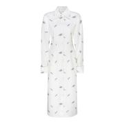 Witte Overhemdjurk Sportmax , White , Dames