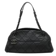 Pre-owned Leather chanel-bags Chanel Vintage , Black , Dames