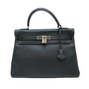 Pre-owned Leather handbags Hermès Vintage , Black , Dames