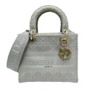 Pre-owned Canvas handbags Dior Vintage , Gray , Dames