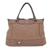 Pre-owned Canvas gucci-bags Gucci Vintage , Beige , Dames