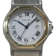 Pre-owned Stainless Steel watches Cartier Vintage , White , Heren