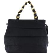 Pre-owned Canvas handbags Salvatore Ferragamo Pre-owned , Black , Dame...