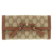 Pre-owned Canvas wallets Gucci Vintage , Yellow , Dames