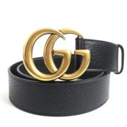 Pre-owned Leather belts Gucci Vintage , Black , Dames