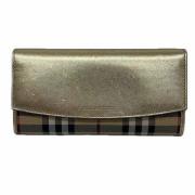 Pre-owned Leather wallets Burberry Vintage , Beige , Dames