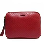 Pre-owned Leather shoulder-bags Gucci Vintage , Red , Dames