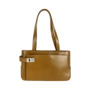 Pre-owned Leather shoulder-bags Salvatore Ferragamo Pre-owned , Brown ...