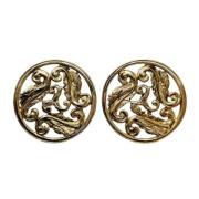 Pre-owned Metal earrings Yves Saint Laurent Vintage , Yellow , Dames