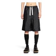 Canvas Elastische Taille Koord Broek Jil Sander , Black , Heren