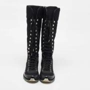 Pre-owned Leather boots Chanel Vintage , Black , Dames