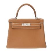 Pre-owned Leather handbags Hermès Vintage , Brown , Dames