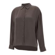 Zijden Chocolade Shirt met Lange Mouwen IRO , Brown , Dames