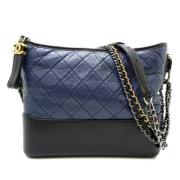 Pre-owned Leather chanel-bags Chanel Vintage , Blue , Dames