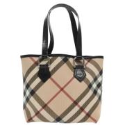 Pre-owned Canvas handbags Burberry Vintage , Beige , Dames