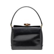 Pre-owned Leather handbags Gucci Vintage , Black , Dames