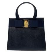 Pre-owned Leather handbags Salvatore Ferragamo Pre-owned , Blue , Dame...