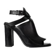 Pre-owned Leather sandals Proenza Schouler Pre-owned , Black , Dames