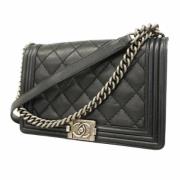 Pre-owned Leather chanel-bags Chanel Vintage , Black , Dames