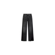 Zwarte Slim Fit Geplooide Jeans Circus Hotel , Black , Dames