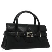 Pre-owned Leather handbags Gucci Vintage , Black , Dames