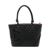 Pre-owned Leather chanel-bags Chanel Vintage , Black , Dames