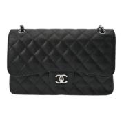 Pre-owned Leather chanel-bags Chanel Vintage , Black , Dames