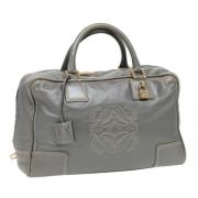 Pre-owned Leather handbags Loewe Pre-owned , Gray , Dames