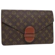 Pre-owned Canvas clutches Louis Vuitton Vintage , Brown , Dames