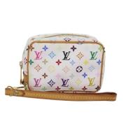 Pre-owned Canvas clutches Louis Vuitton Vintage , White , Dames