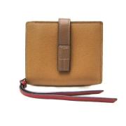 Pre-owned Leather wallets Loewe Pre-owned , Brown , Dames