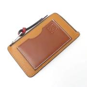 Pre-owned Leather wallets Loewe Pre-owned , Brown , Dames