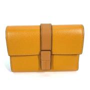 Pre-owned Leather wallets Loewe Pre-owned , Yellow , Dames