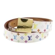 Pre-owned Canvas belts Louis Vuitton Vintage , White , Dames