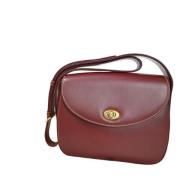 Pre-owned Leather shoulder-bags Cartier Vintage , Red , Dames