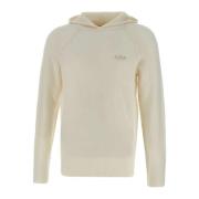 Witte Alpaca Blend Hoodie Trui MC2 Saint Barth , White , Heren