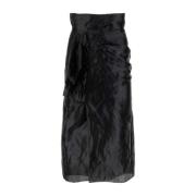 Zwarte Jersey Rok Maison Margiela , Black , Dames