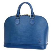 Pre-owned Leather handbags Louis Vuitton Vintage , Blue , Dames