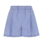 Stijlvolle Geborduurde Poplin Shorts Marni , Blue , Dames