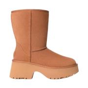 Platform Enkellaarzen met Ronde Neus UGG , Brown , Dames