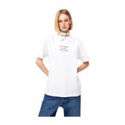 Elegante Witte Geborduurde T-shirt Giada Benincasa , White , Dames