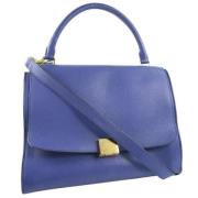 Pre-owned Leather handbags Celine Vintage , Blue , Dames