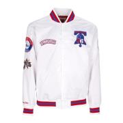 NBA Hometown Bomber Jacket Wit Mitchell & Ness , White , Heren