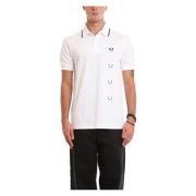 Patch Polo Shirt in Wit Fred Perry , White , Heren