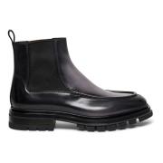 Leren Chelsea laars voor heren Santoni , Black , Heren