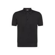 Zwarte Katoenen Polo Shirt met Korte Mouwen Tom Ford , Black , Heren