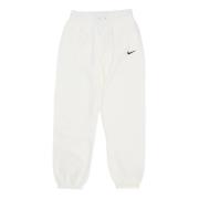 Hoge Taille Fleece Sportbroek Nike , White , Dames