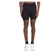 Zwarte Logo Strakke Hardloopshorts Y-3 , Black , Heren