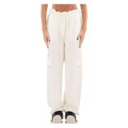 Stijlvolle Rayon Cargo Broek Lacoste , White , Dames