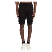 Cargo Shorts in Stretch Twill Stof C.p. Company , Black , Heren